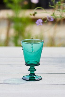 Colored Glass Bee Wine Glass