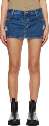 Blue Crewe Foam Denim Miniskirt