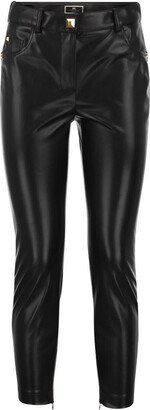 Faux leather skinny trousers-AA