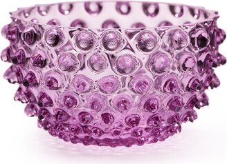 In Flore Charlotte Crystal Glass Bowl, Light Purple