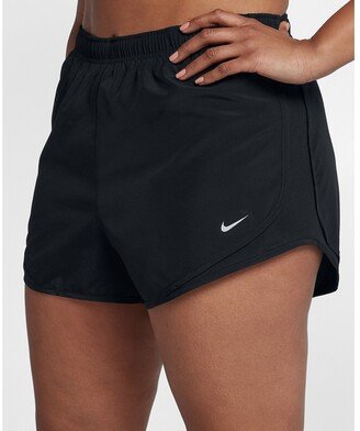 Tempo Women's Running Shorts Plus Size - Black/Black