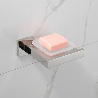 Matte Soap Dish Rust-Proof Square Soap Holder with Removable Dish