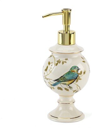 Avanti Gilded Birds Off-white Ceramic Lotion Pump