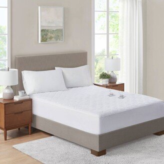 Full Microfiber Heated Mattress Pad White