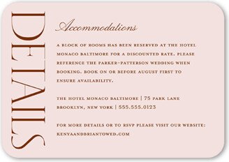 Enclosure Cards: Big Request Wedding Enclosure Card, Pink, Signature Smooth Cardstock, Rounded