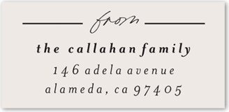 Address Labels: Foil Footer Greetings Address Label, Grey, Address Label, Matte