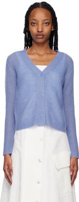 Blue Three-Button Cardigan