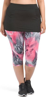 UPF 50 Plus Uv Feather Abaza Tennis Skort With Capri Leggings for Women