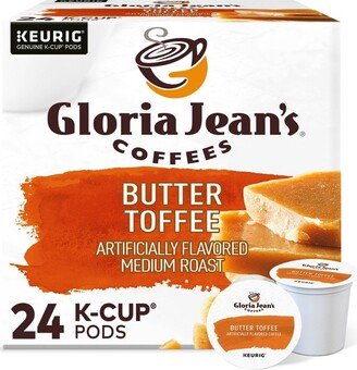 Gloria Jean's Coffees Gloria Jean's Butter Toffee Coffee Pods Flavored Coffee Medium Roast - 24ct