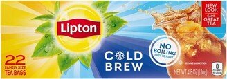 Lipton Cold Brew Family Size Black Iced Tea Bags - 22ct