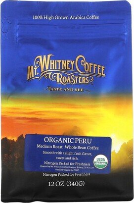 Mt. Whitney Coffee Roasters Organic Peru, Whole Bean Coffee, Medium Roast, 12 oz (340 g)