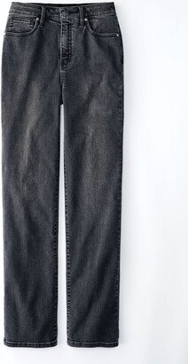 Women's ShapeMe High Rise Straight-Leg Jeans - Washed Black - 6P - Petite Size