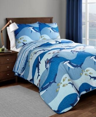 Shark Allover 3 Pc. Quilt Sets