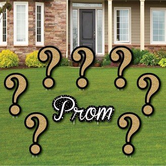 Big Dot Of Happiness Promposal - Yard Sign & Outdoor Lawn Decor - Prom Proposal Yard Signs - Set of 8