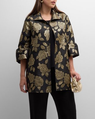 Plus Size Olivia Metallic Jacquard Topper