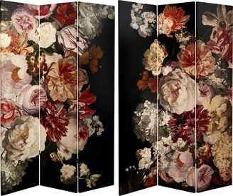 Red Lantern Handmade 6' Canvas Vintage Flowers Room Divider