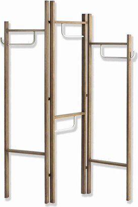 Modern Style 3 Panel Metal Screen with Hooks and Rod Hangings - 72 H x 1 W x 52 L Inches