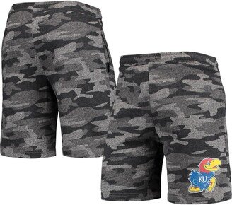 Men's Concepts Sport Charcoal, Gray Kansas Jayhawks Camo Backup Terry Jam Lounge Shorts - Charcoal, Gray