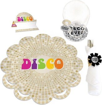 Big Dot Of Happiness 70's Disco Party Paper Charger & Decor Chargerific Kit Setting for 8