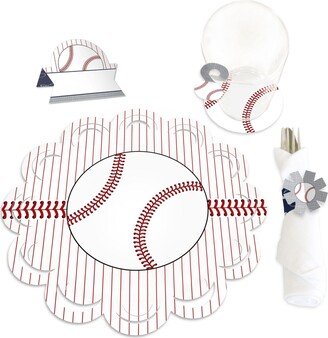 Big Dot Of Happiness Batter Up Baseball Baby Shower & Birthday Paper Charger Chargerific Kit 8 Ct