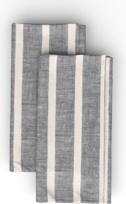 Cloth Napkins: Linen Towel Vertical Cloth Napkin, Longleaf Sateen Grand, Gray