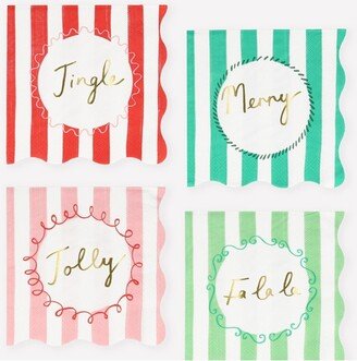 Striped Small Napkins (Pack of 16)