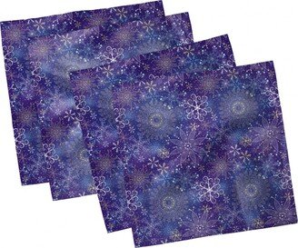 Snowflakes Xmas Set of 4 Napkins, 12