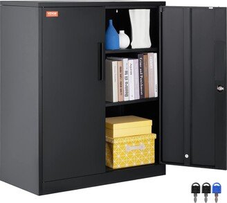 VEVOR Metal Storage Cabinet with 2 Magnetic Doors and 2 Adjustable Shelves