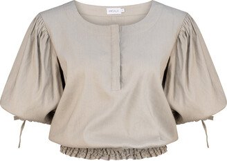 Dref by D Paloma Linen Blouse - Latte