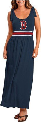 Women's G-iii 4Her by Carl Banks Navy Boston Red Sox Game Over Maxi Dress