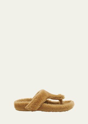 Ease Shearling Thong Sandals