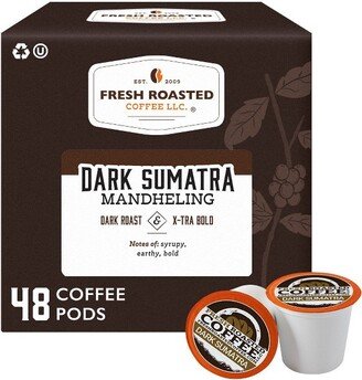 Fresh Roasted Coffee - Dark Sumatra Dark Roast Single Serve Pods - 48CT