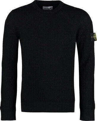 Logo Patch Crewneck Knitted Jumper