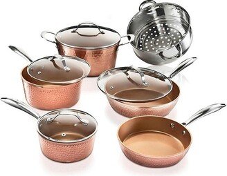 Hammered 10 Piece Nonstick Cookware Set