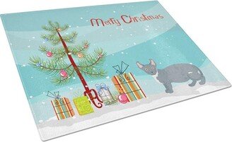 CK4611LCB Dwelf No.2 Cat Merry Christmas Glass Cutting Board