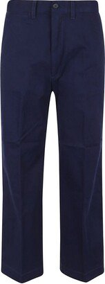 High-Waist Cropped Flared Trousers