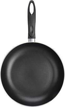 Black Small Fry Pan, 8-Inch Kitchen Cookware, Black Coating Inside, Heat Resistant Lacquer Outside (Black)