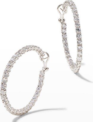 Cubic Zirconia Hoop Earrings, Extra Large