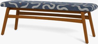 Scandinavian Dining Bench Jonathan Adler Eden Sapphire