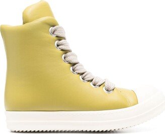 High-Top Padded Leather Sneakers-AA