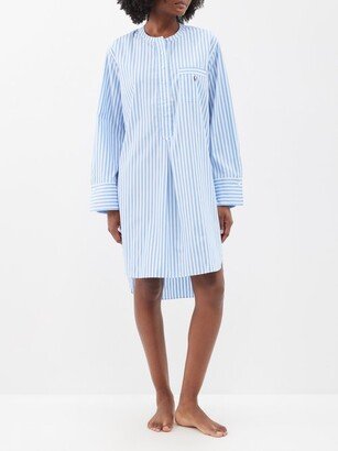 Striped Cotton-poplin Night Shirt