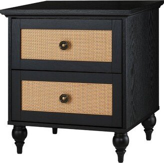 Newcomb 2 Drawer Nightstand Black