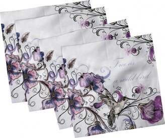 Hummingbird Set of 4 Napkins, 12 x 12