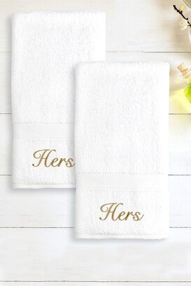Hers and Hers 2-Piece Hand Towel Set