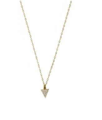 Roberta Sher Designs 14k Gold Filled Pave Triangle Charm On Chain