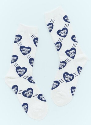 Human Made Heart Logo Jacquard Socks - Man Socks White L