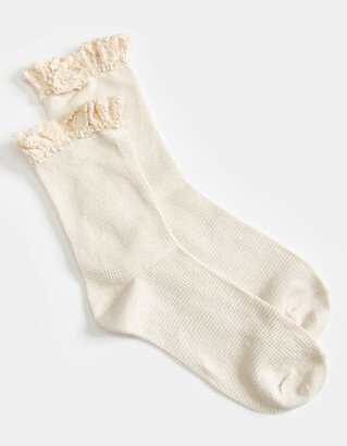 Beloved Waffle Knit Ankle Socks