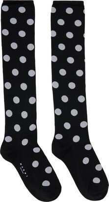 Black & White Polka Dots Socks-AA