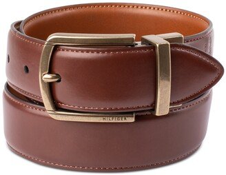 Men's Reversible Textured Stretch Casual Belt, Created for Macy's - Tan / Brown