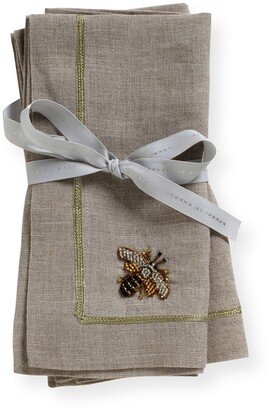 Striped Bee Dinner Napkins, Set of 2